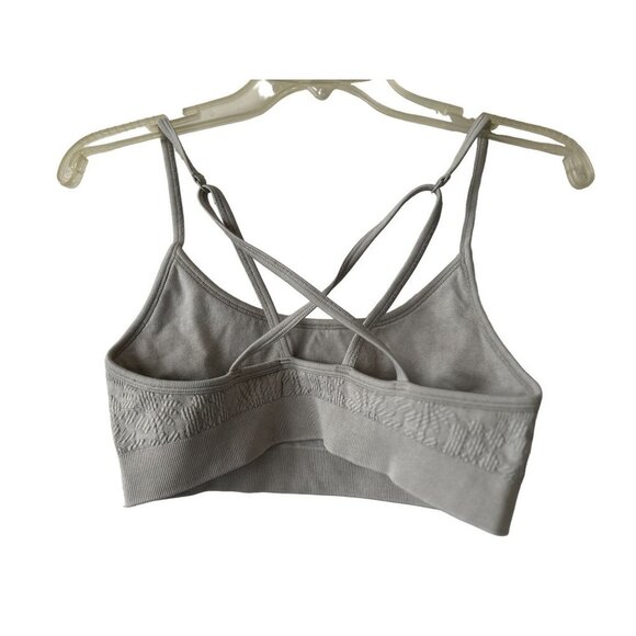 OFFLINE Sport Bra Gray Quilted Floral Med - Picture 4 of 8